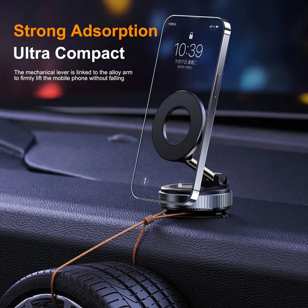 BeBulk Nutrition® 360 Roterende Vacuüm Magnetische Zuigtelefoon Houder Handen Gratis Uitschuifbare Magnetische Vacuüm Telefoon Houder Voor Auto Gym Spiegel Douche